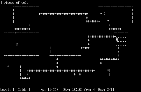 Screenshot of the first Rogue